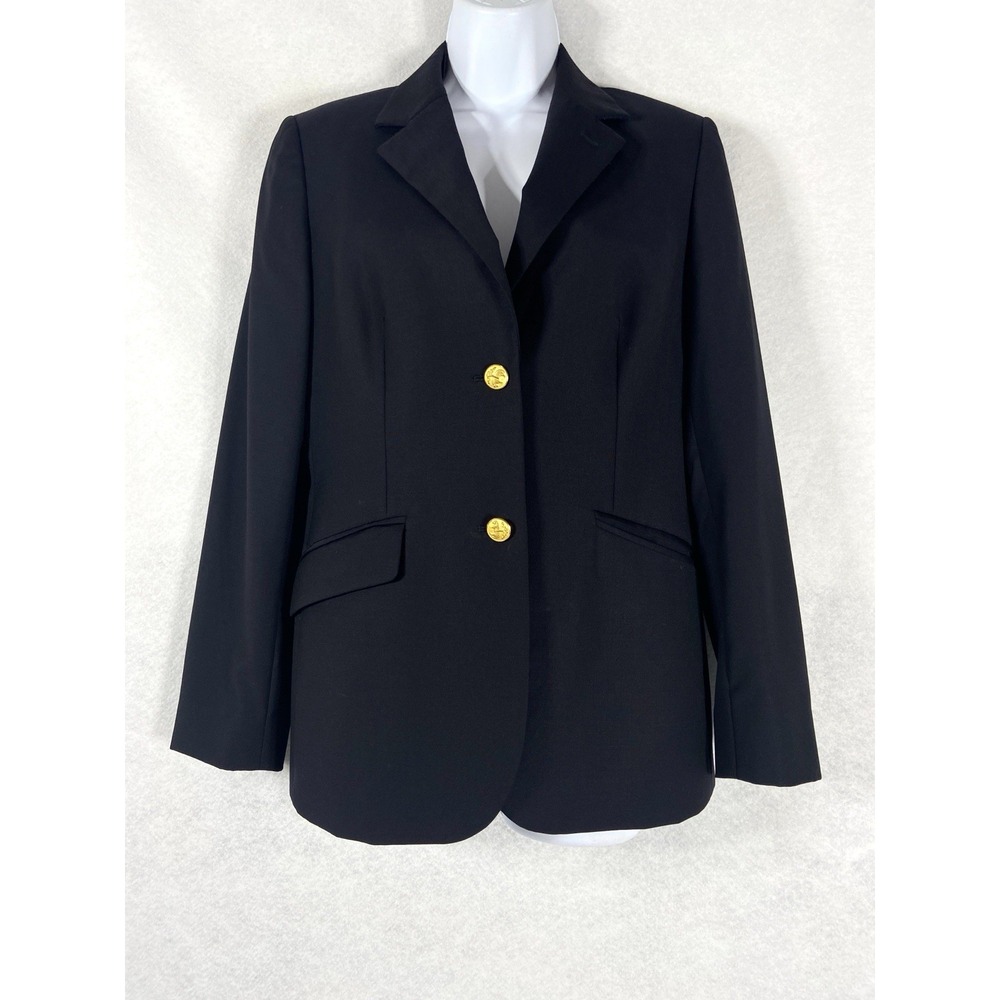 Brooks Brothers Loro Piana Jacket Women's 6 Black Blazer Long Sleeve Preppy